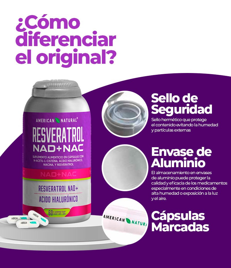 Resveratrol + NAD+ NAC